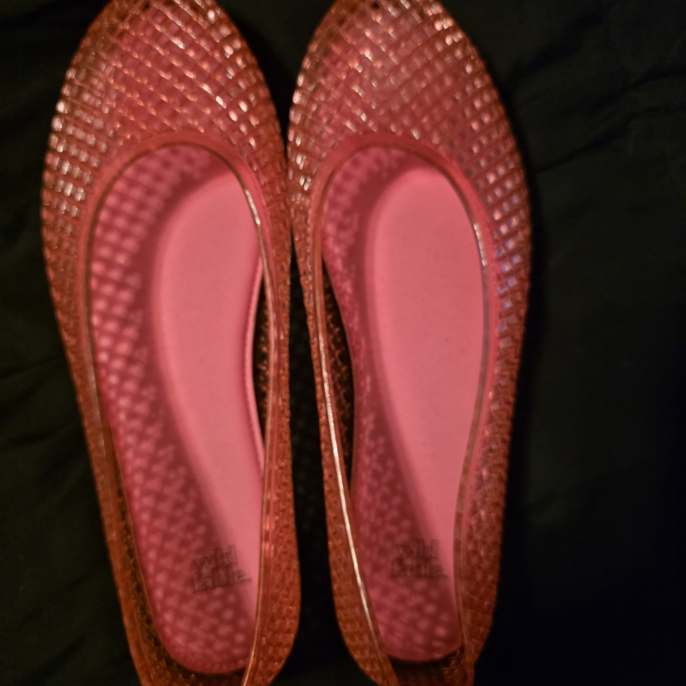 Wild Fable Pink Mesh Jelly Flats
